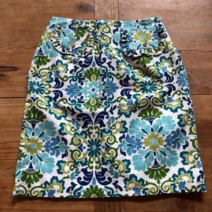 NWOT Grace Baker medium blue & green skirt